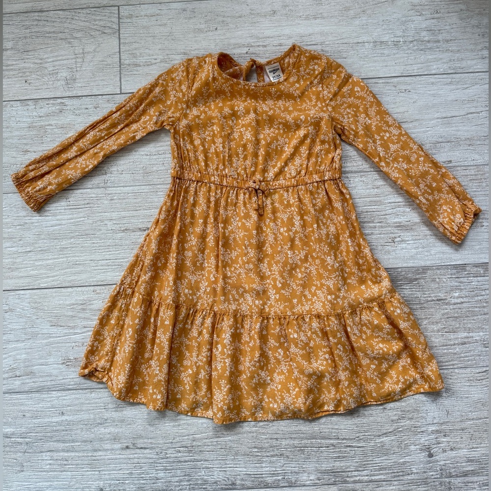 OshKosh B'gosh Yellow Floral Tiered Dress